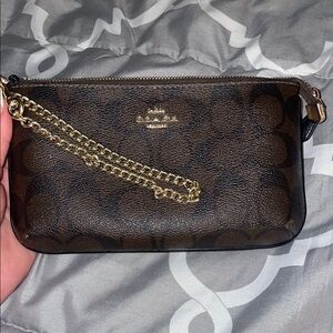 Coach Brown Chain wristlet Bag *SOLD*